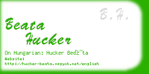 beata hucker business card